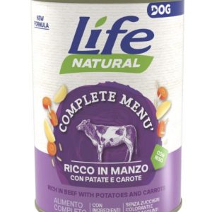 Life Dog Natural - Complete Menu’ 
- Manzo con Patate e Carote - 400 gr