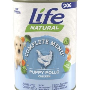 Life Dog Natural - Complete Menu’ - 
 per Cuccioli - ricco in pollo - 400 gr