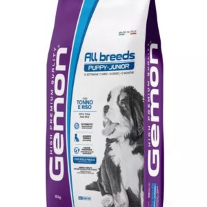 Gemon All Breeds Puppy e Junior con Tonno e Riso - 15 Kg