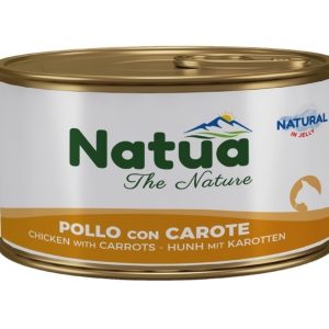 Natua Cat Natural in Broth - Pollo (Petto e Coscia) con Carote - 85 gr