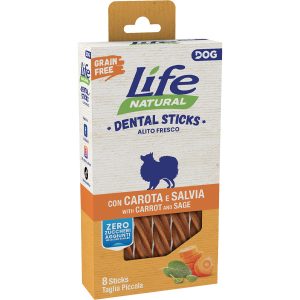Life Dog Dental Sticks con Carota e Salvia - 8 Sticks x 100 gr -TG PICCOLA
