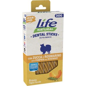 Life Dog Dental Sticks con Zucca e Rosmarino - 8 Sticks x 100 gr -TG PICCOLA
