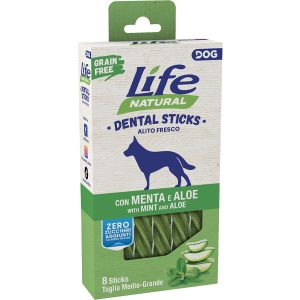 Life Dog Dental Sticks con Menta e Aloe - 8 Sticks x 150 gr -TG MEDIO/GRANDE