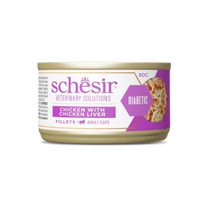 Schesir Veterinary Solutions  DIABETIC FIILETTI di Pollo con Fegato di Pollo - 80 gr