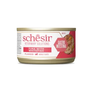 Schesir Veterinary Solutions  GASTROINTESTINAL FIOCCHI Tonnetto con Pesce Bianco - 80 gr